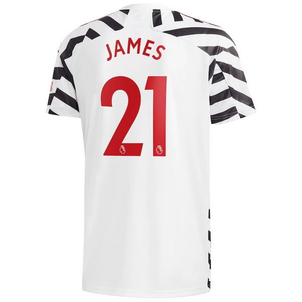 Camiseta Manchester United NO.21 James 3ª Kit 2020 2021 Blanco